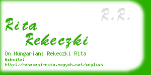 rita rekeczki business card